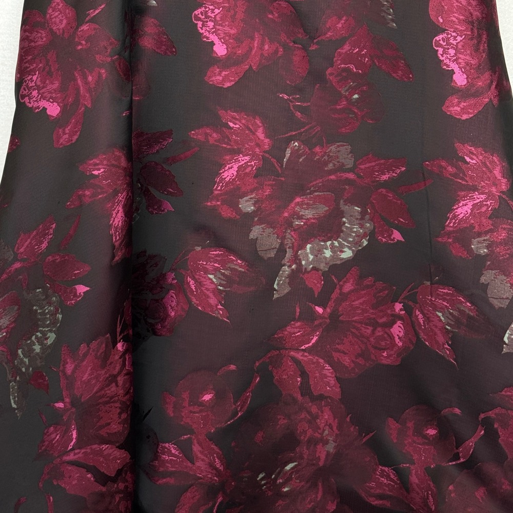 DB Studio Womens Size 10 One Shoulder Purple Floral Jacquard Fit Flare Dress - Picture 6 of 12
